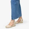 Bosanova Espadrilles | Sandales Compensées | Espadrilles beiges à semelle compensée en sparte