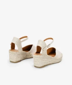 Bosanova Espadrilles | Sandales Compensées | Espadrilles beiges compensées en sparte