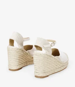 Bosanova Espadrilles | Sandales Compensées | Espadrilles beiges compensées en sparte