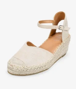 Bosanova Espadrilles | Sandales Compensées | Espadrilles beiges compensées en sparte