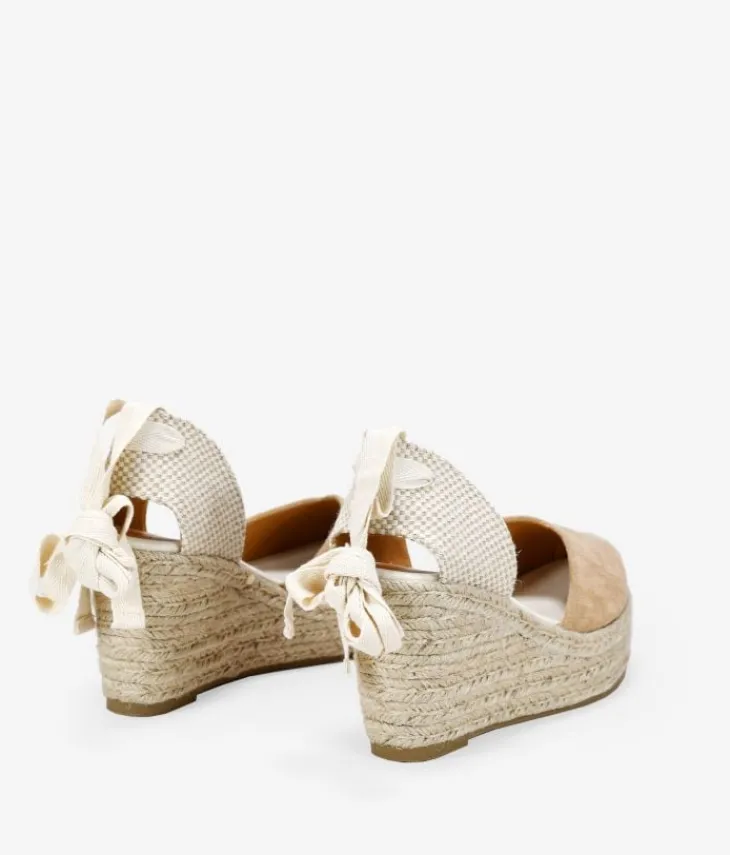 Bosanova Espadrilles | Sandales Compensées | Espadrilles beiges compensées en sparte