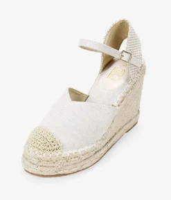 Bosanova Espadrilles | Sandales Compensées | Espadrilles beiges compensées en sparte