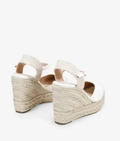 Bosanova Espadrilles | Sandales Compensées | Espadrilles blanches avec coin en sparte
