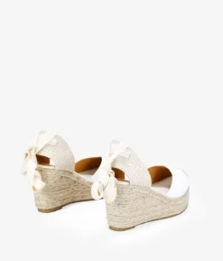 Bosanova Espadrilles | Sandales Compensées | Espadrilles blanches compensées en sparte