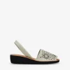 Bosanova Espadrilles | Sandales Compensées | Espadrilles compensées en cuir beige
