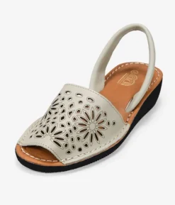 Bosanova Espadrilles | Sandales Compensées | Espadrilles compensées en cuir beige