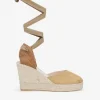 Bosanova Espadrilles | Sandales Spartiates | Espadrilles compensées sable avec noeud