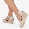 Bosanova Espadrilles | Sandales Compensées | Espadrilles en cuir beiges