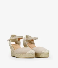Bosanova Espadrilles | Sandales Compensées | Espadrilles en cuir beiges