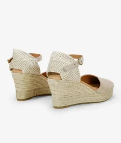 Bosanova Espadrilles | Sandales Compensées | Espadrilles en cuir beiges