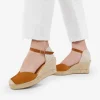 Bosanova Espadrilles | Sandales Compensées | Espadrilles en cuir marron