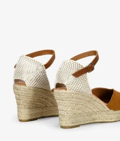 Bosanova Espadrilles | Sandales Compensées | Espadrilles en cuir marron