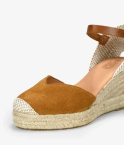 Bosanova Espadrilles | Sandales Compensées | Espadrilles en cuir marron