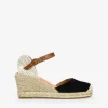 Bosanova Espadrilles | Sandales Compensées | Espadrilles en cuir noir