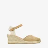 Bosanova Espadrilles | Chaussures En Cuir | Espadrilles en cuir sable avec semelle compensée en sparte