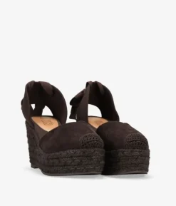 Bosanova Espadrilles | Sandales Compensées | Espadrilles marron à semelle compensée en sparte