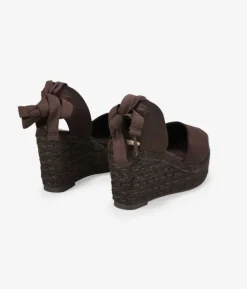 Bosanova Espadrilles | Sandales Compensées | Espadrilles marron à semelle compensée en sparte