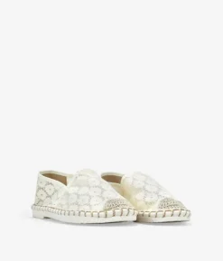 Bosanova Espadrilles | Espadrilles plates blanches à lacets