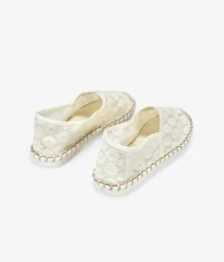 Bosanova Espadrilles | Espadrilles plates blanches à lacets