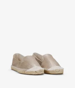 Bosanova Espadrilles | Espadrilles plates dorées à semelle en sparte