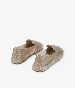Bosanova Espadrilles | Espadrilles plates dorées à semelle en sparte