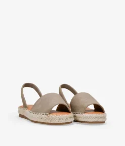 Bosanova Espadrilles | Sandales Spartiates | Espadrilles plates taupe avec herbe d'alfa