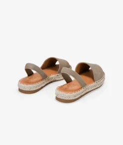 Bosanova Espadrilles | Sandales Spartiates | Espadrilles plates taupe avec herbe d'alfa