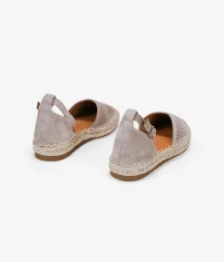 Bosanova Espadrilles | Sandales Spartiates | Espadrilles plates taupe avec herbe d'alfa