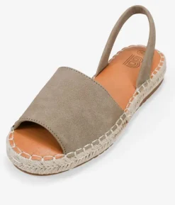 Bosanova Espadrilles | Sandales Spartiates | Espadrilles plates taupe avec herbe d'alfa