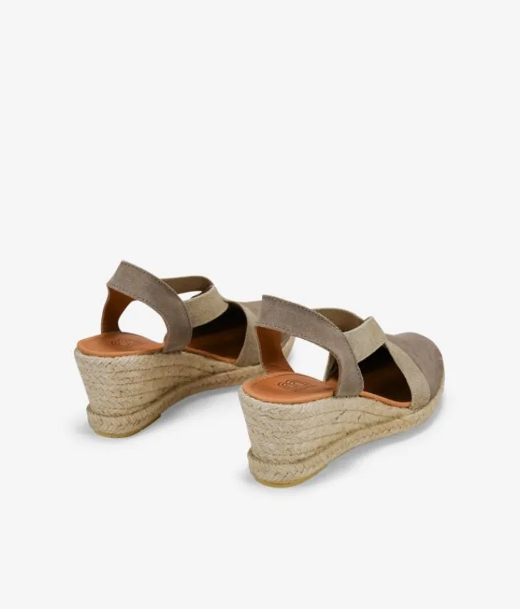 Bosanova Espadrilles | Sandales Compensées | Espadrilles Stone en cuir avec coin en sparte
