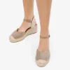 Bosanova Espadrilles | Sandales Compensées | Espadrilles taupe compensées en sparte