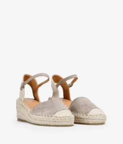 Bosanova Espadrilles | Sandales Compensées | Espadrilles taupe compensées en sparte
