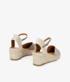 Bosanova Espadrilles | Sandales Compensées | Espadrilles taupe compensées en sparte