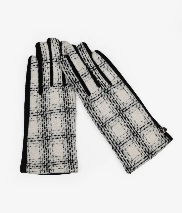 Femme Bosanova Gants | Gants en tweed blanc