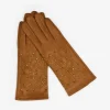 Femme Bosanova Gants | Gants marron clair avec diamants