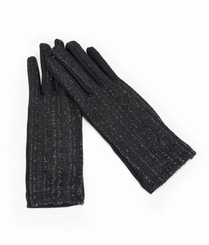 Femme Bosanova Gants | Gants noirs avec diamants