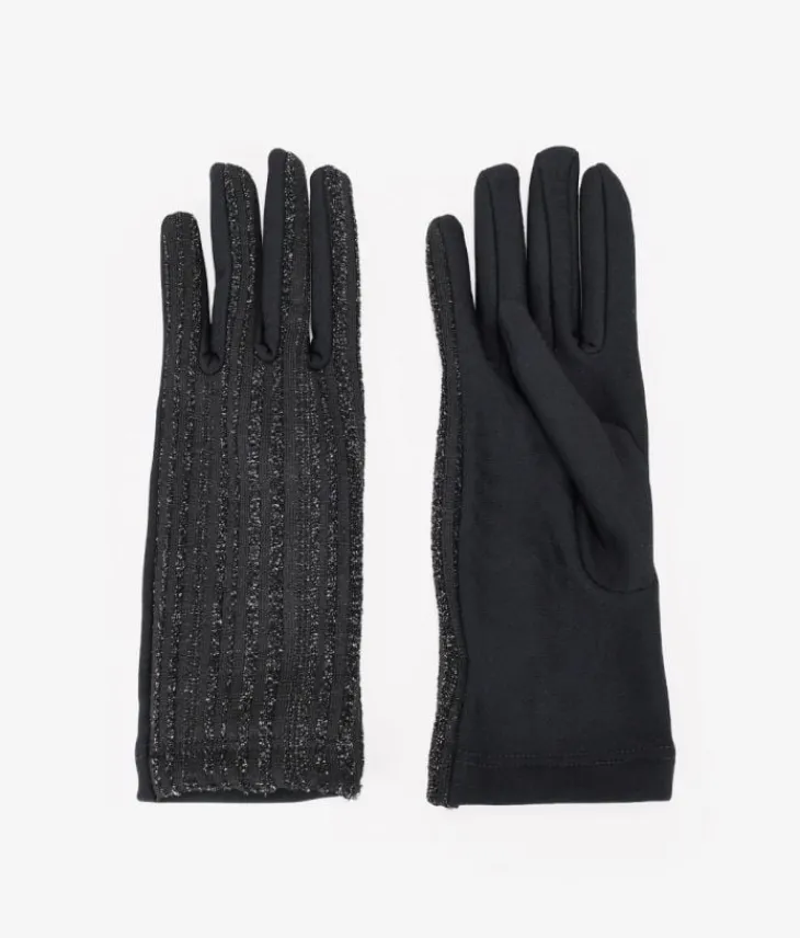 Femme Bosanova Gants | Gants noirs avec diamants