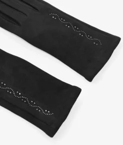 Femme Bosanova Gants | Gants noirs avec détail brillant