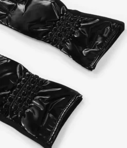 Femme Bosanova Gants | Gants rembourrés noirs brillants