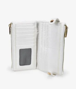 Femme Bosanova Portefeuilles | Grand portefeuille blanc à double fermeture éclair