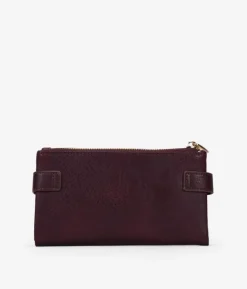 Femme Bosanova Portefeuilles | Grand portefeuille bordeaux avec broderie