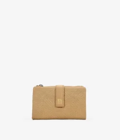 Femme Bosanova Portefeuilles | Grand portefeuille doré en cuir texturé
