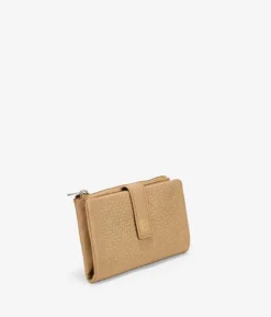 Femme Bosanova Portefeuilles | Grand portefeuille doré en cuir texturé