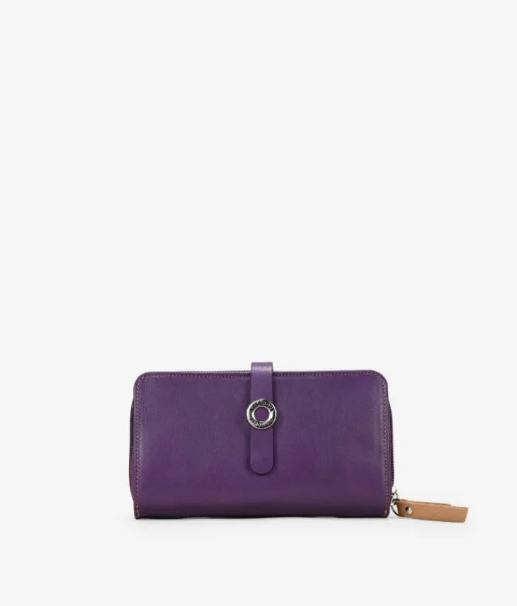 Femme Bosanova Portefeuilles | Grand portefeuille en cuir lilas