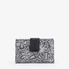 Femme Bosanova Portefeuilles | Grand portefeuille en cuir gris imprimé