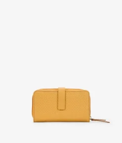 Femme Bosanova Portefeuilles | Grand portefeuille en cuir moutarde