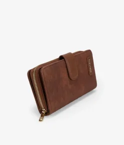 Femme Bosanova Portefeuilles | Grand portefeuille en cuir avec fermeture éclair et logo