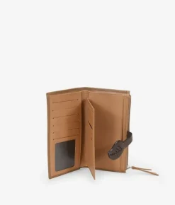 Femme Bosanova Portefeuilles | Grand portefeuille en cuir taupe