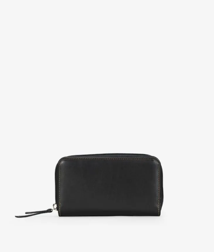 Femme Bosanova Portefeuilles | Grand portefeuille en cuir noir