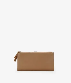 Femme Bosanova Portefeuilles | Grand portefeuille en cuir taupe